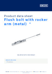 Flush bolt with rocker arm (metal)  * Product data sheet EN