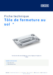 Tôle de fermeture au sol  * Fiche technique FR