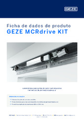 GEZE MCRdrive KIT Ficha de dados de produto PT