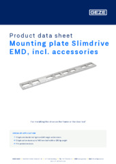 Mounting plate Slimdrive EMD, incl. accessories Product data sheet EN