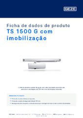TS 1500 G com imobilização Ficha de dados de produto PT