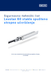 Levolan 60 staklo spušteno stropno učvršćenje Sigurnosno-tehnički list HR