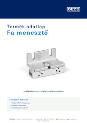 Fa menesztő Termék adatlap HU