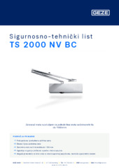 TS 2000 NV BC Sigurnosno-tehnički list HR
