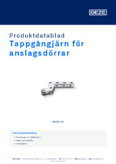 Tappgångjärn för anslagsdörrar Produktdatablad SV