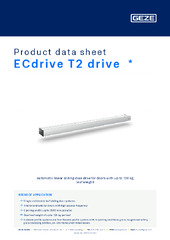 ECdrive T2 drive  * Product data sheet EN