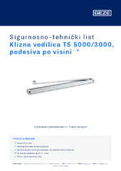 Klizna vodilica TS 5000/3000, podesiva po visini  * Sigurnosno-tehnički list HR
