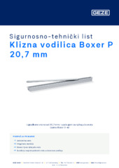 Klizna vodilica Boxer P 20,7 mm Sigurnosno-tehnički list HR