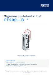 FT200--B  * Sigurnosno-tehnički list HR