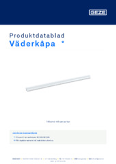 Väderkåpa  * Produktdatablad SV