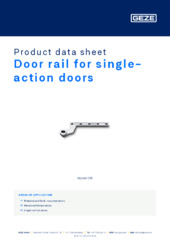 Door rail for single-action doors Product data sheet EN
