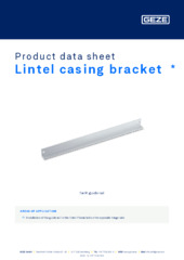 Lintel casing bracket  * Product data sheet EN