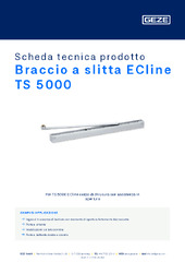 Braccio a slitta ECline TS 5000 Scheda tecnica prodotto IT