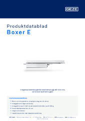 Boxer E Produktdatablad SV