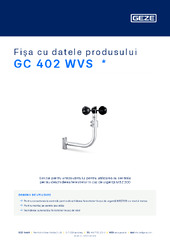 GC 402 WVS  * Fișa cu datele produsului RO