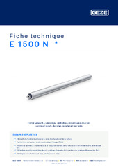 E 1500 N  * Fiche technique FR