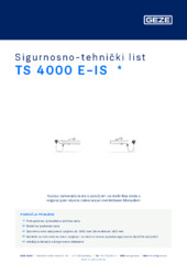 TS 4000 E-IS  * Sigurnosno-tehnički list HR