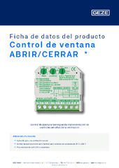 Control de ventana ABRIR/CERRAR  * Ficha de datos del producto ES