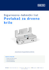 Povlakač za drveno krilo Sigurnosno-tehnički list HR