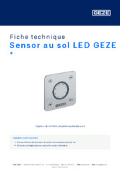 Sensor au sol LED GEZE  * Fiche technique FR