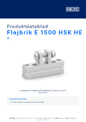 Fløjbrik E 1500 HSK HE  * Produktdatablad DA