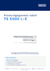 TS 5000 L-E Productgegevens tabel NL