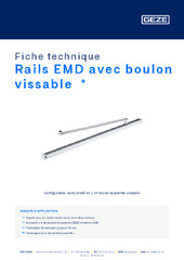 Rails EMD avec boulon vissable  * Fiche technique FR