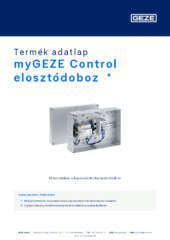 myGEZE Control elosztódoboz  * Termék adatlap HU