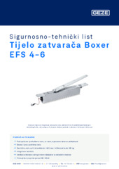 Tijelo zatvarača Boxer EFS 4-6 Sigurnosno-tehnički list HR