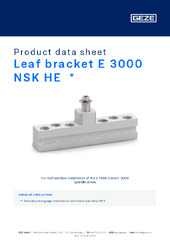 Leaf bracket E 3000 NSK HE  * Product data sheet EN