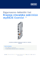 Krajnja stezaljka sabirnice myGEZE Control  * Sigurnosno-tehnički list HR