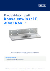 Konsolenwinkel E 3000 NSK  * Produktdatenblatt DE
