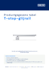 T-stop-glijrail Productgegevens tabel NL