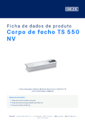 Corpo de fecho TS 550 NV Ficha de dados de produto PT