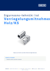 Verriegelungsmitnehmer Holz/KS Sigurnosno-tehnički list HR