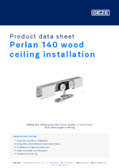 Perlan 140 wood ceiling installation Product data sheet EN