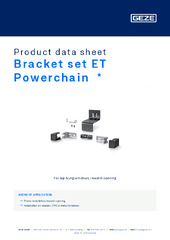 Bracket set ET Powerchain  * Product data sheet EN