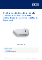 Tampas de cobertura para dobradiças de cavilha (portas de impacto) Ficha de dados de produto PT