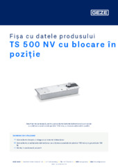 TS 500 NV cu blocare în poziție Fișa cu datele produsului RO