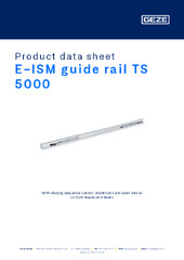E-ISM guide rail TS 5000 Product data sheet EN
