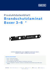 Brandschutzlaminat Boxer 3-6  * Produktdatenblatt DE