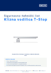 Klizna vodilica T-Stop Sigurnosno-tehnički list HR