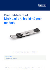 Mekanisk hold-åpen enhet Produktdatablad NB