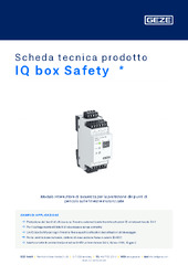 IQ box Safety  * Scheda tecnica prodotto IT