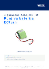 Punjiva baterija ECturn Sigurnosno-tehnički list HR
