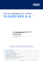 TS 5000 RFS 3-6  * Productgegevens tabel NL