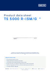 TS 5000 R-ISM/G  * Product data sheet EN