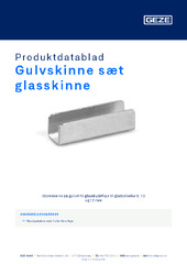 Gulvskinne sæt glasskinne Produktdatablad DA