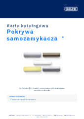 Pokrywa samozamykacza  * Karta katalogowa PL