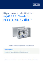 myGEZE Control razdjelna kutija  * Sigurnosno-tehnički list HR